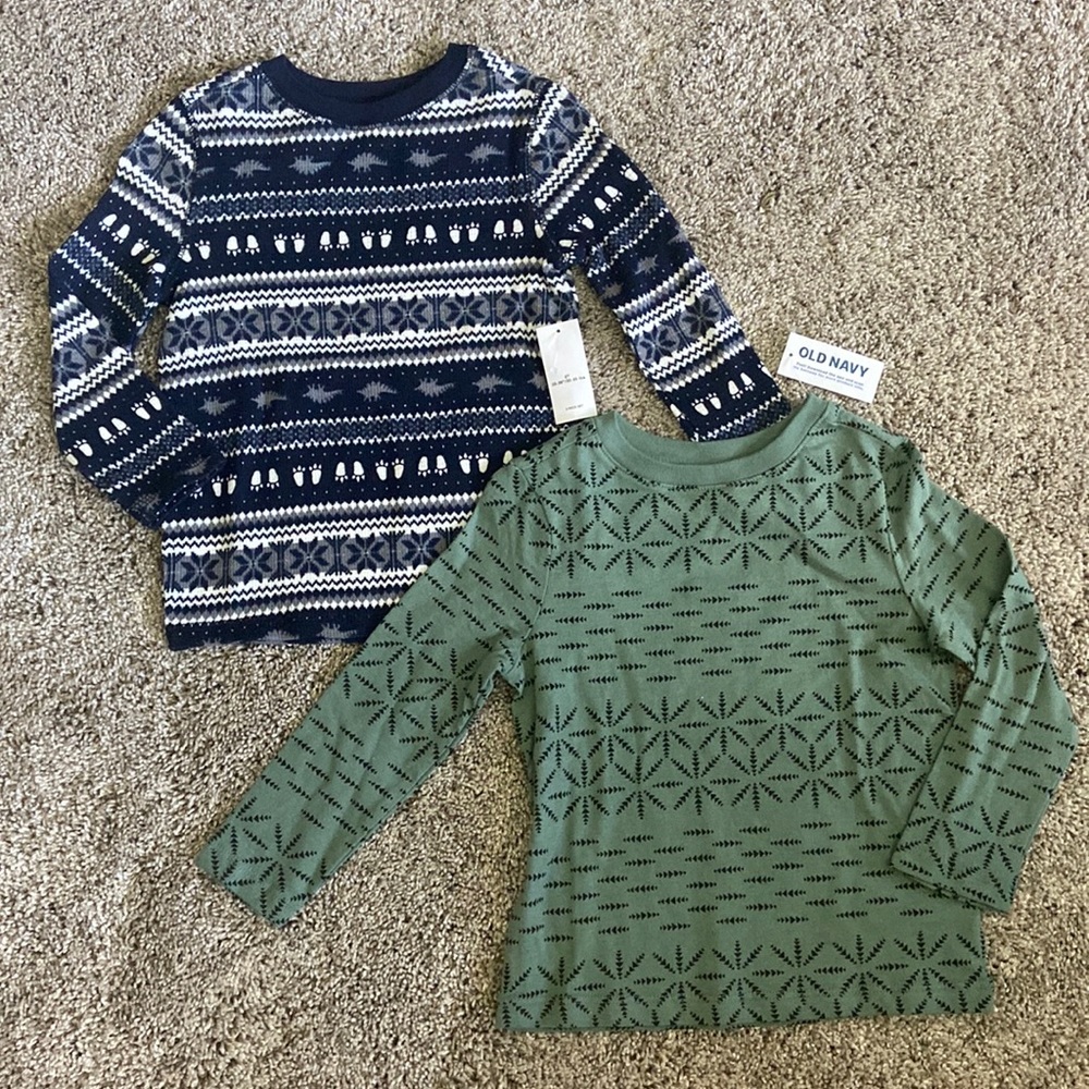 NWT Set of 2 Old Navy Toddler Long Sleeve Shirts
